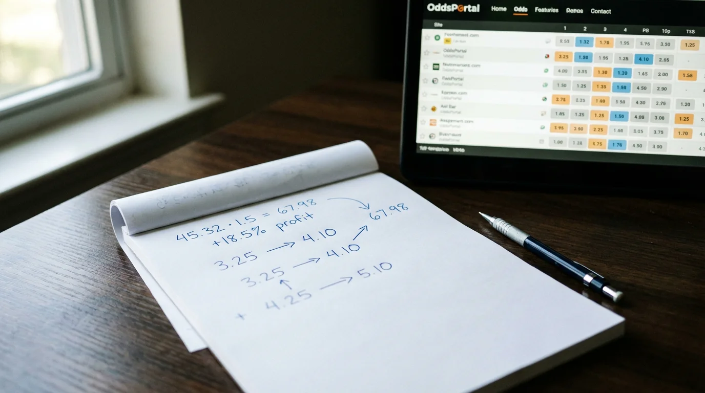 Handschriftliche Berechnung von Implied Probability und Expected Value für Snooker Wetten